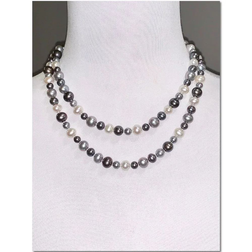 Dillard's Sterling Collection Long Pearl Necklace Tag Attached